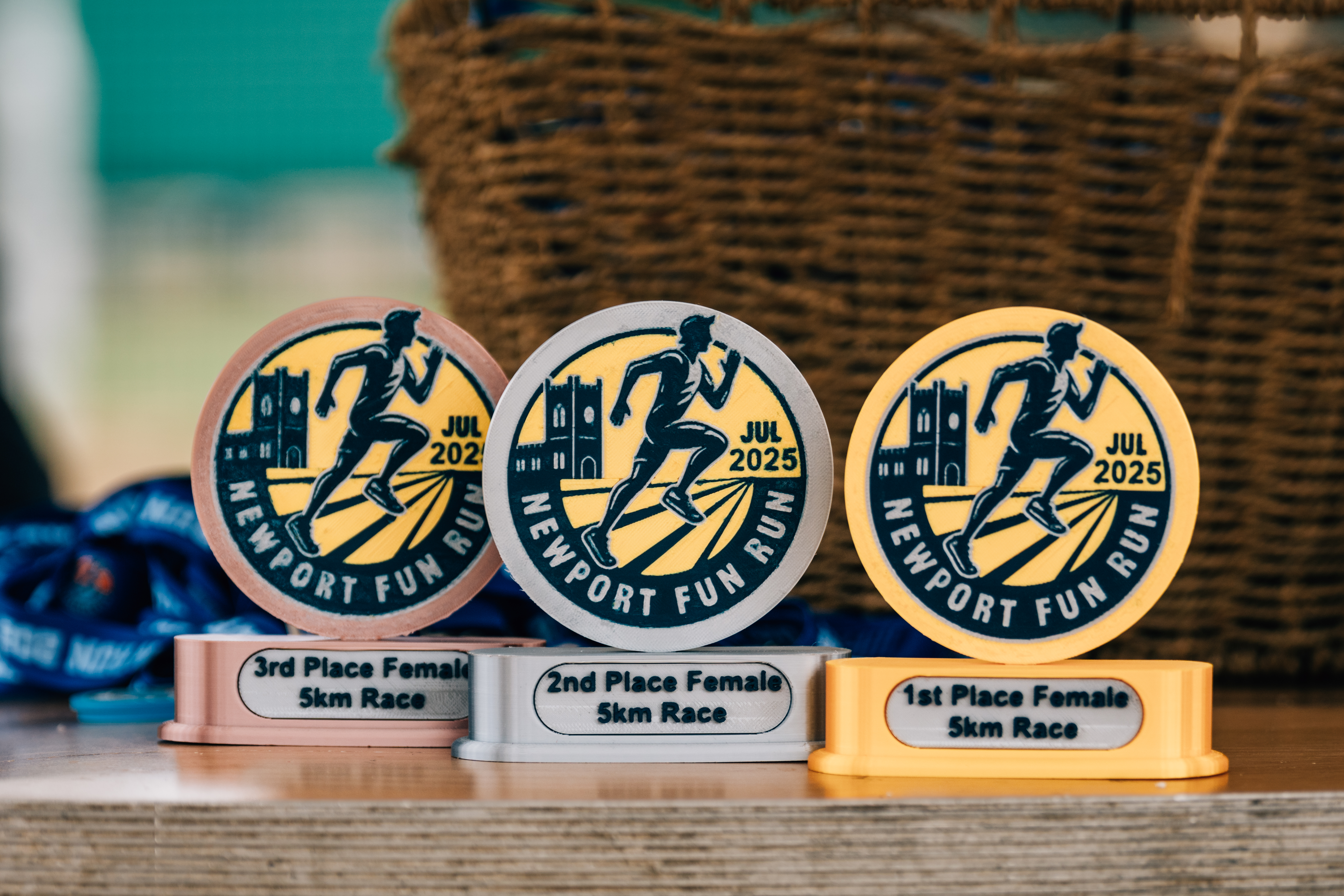 Newport Fun Run trophies